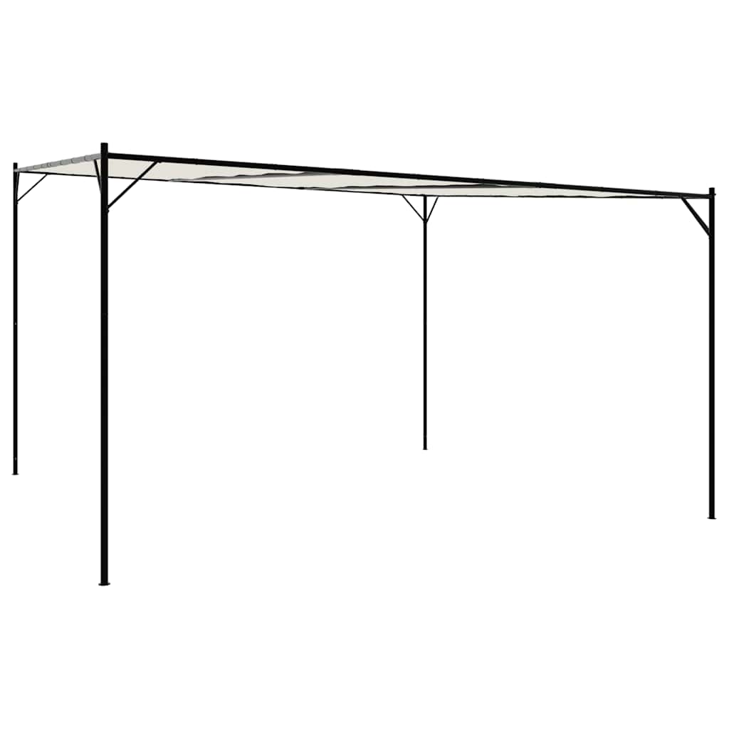 vidaXL Κιόσκι Λευκό 4x4 μ. 180 γρ/μ² από Ύφασμα και Ατσάλι