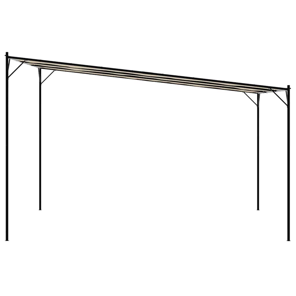 vidaXL Κιόσκι Μπεζ 4x4 μ. 180 γρ/μ² από Ύφασμα και Ατσάλι