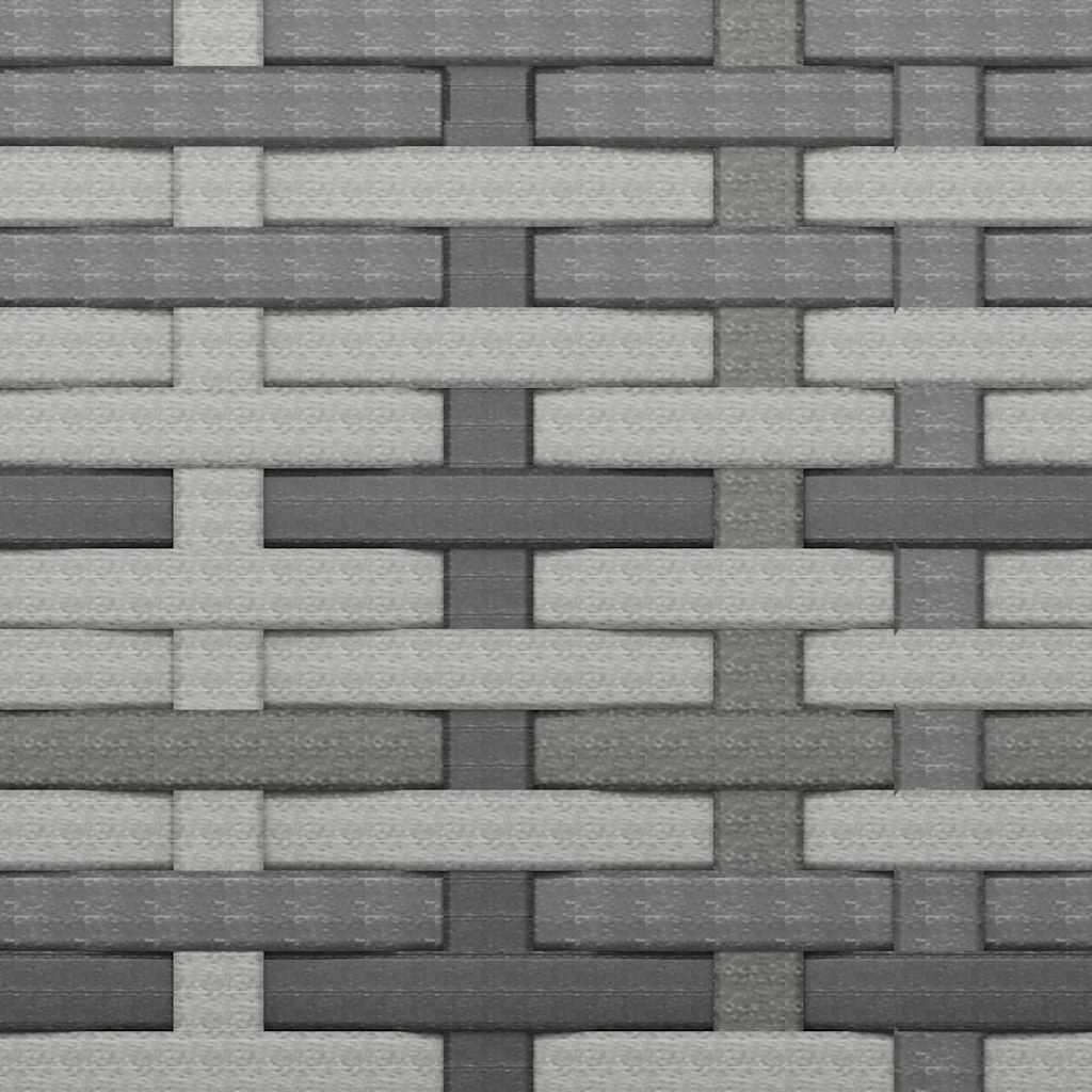 vidaXL Καναπές Κήπου Τριθέσιος Γκρι από Συνθετικό Ρατάν με Μαξιλάρια