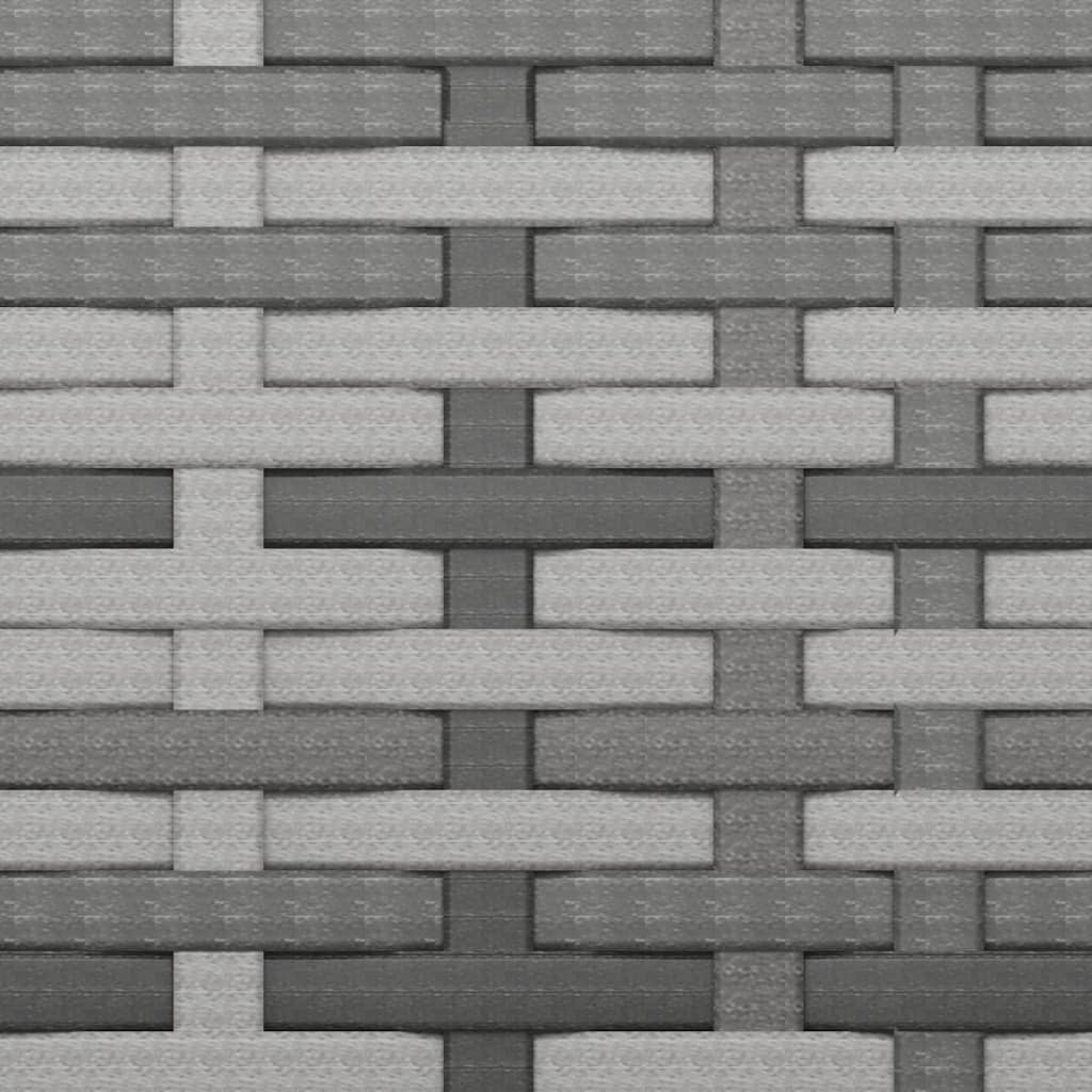 vidaXL Καναπέδες Κήπου Μεσαίοι 2 τεμ. Γκρι Συνθ. Ρατάν με Μαξιλάρια