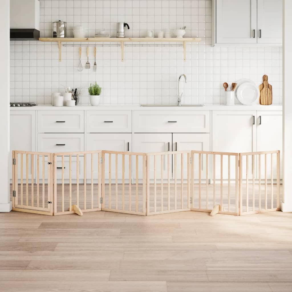 vidaXL Διαχωριστικό Σκύλων/Πόρτα Πτυσσόμενο 6 Πάνελ 300εκ. Ξύλο Λεύκας