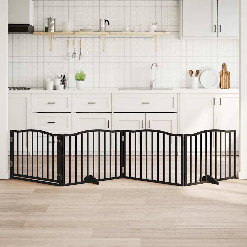 vidaXL Διαχωριστικό Σκύλων/Πόρτα Πτυσσόμενο 4 Πάνελ 320εκ. Ξύλο Λεύκας