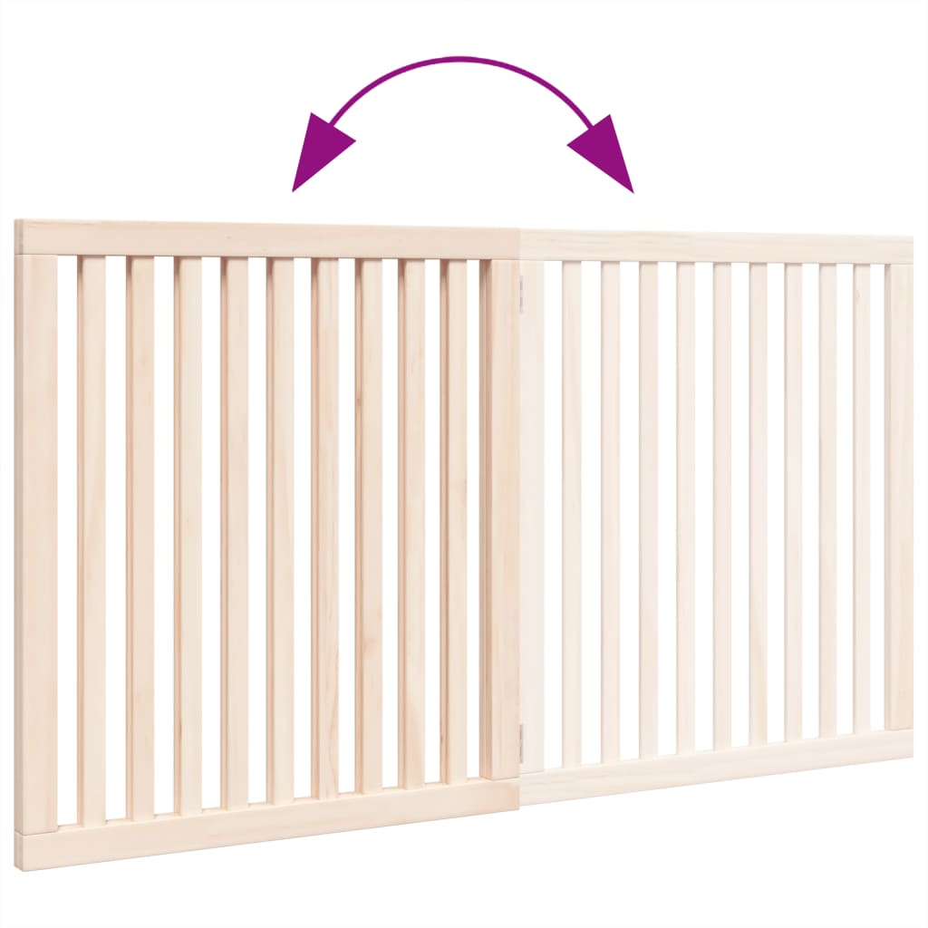 vidaXL Διαχωριστικό Σκύλων Πτυσσόμενο 2 Πάνελ 160 εκ. Ξύλο Λεύκας