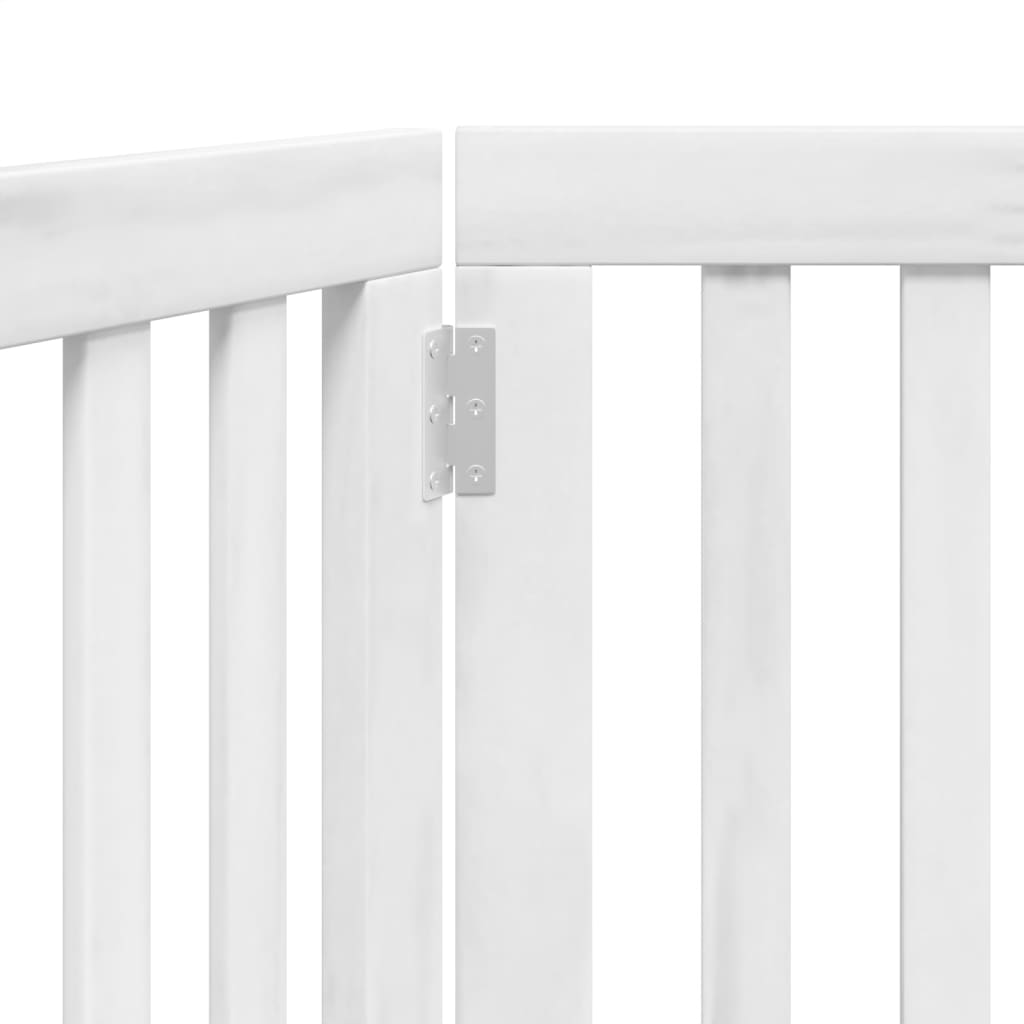 vidaXL Διαχωριστικό Σκύλων Πτυσσόμενο 2 Πάνελ Λευκό 160 εκ Ξύλο Λεύκας