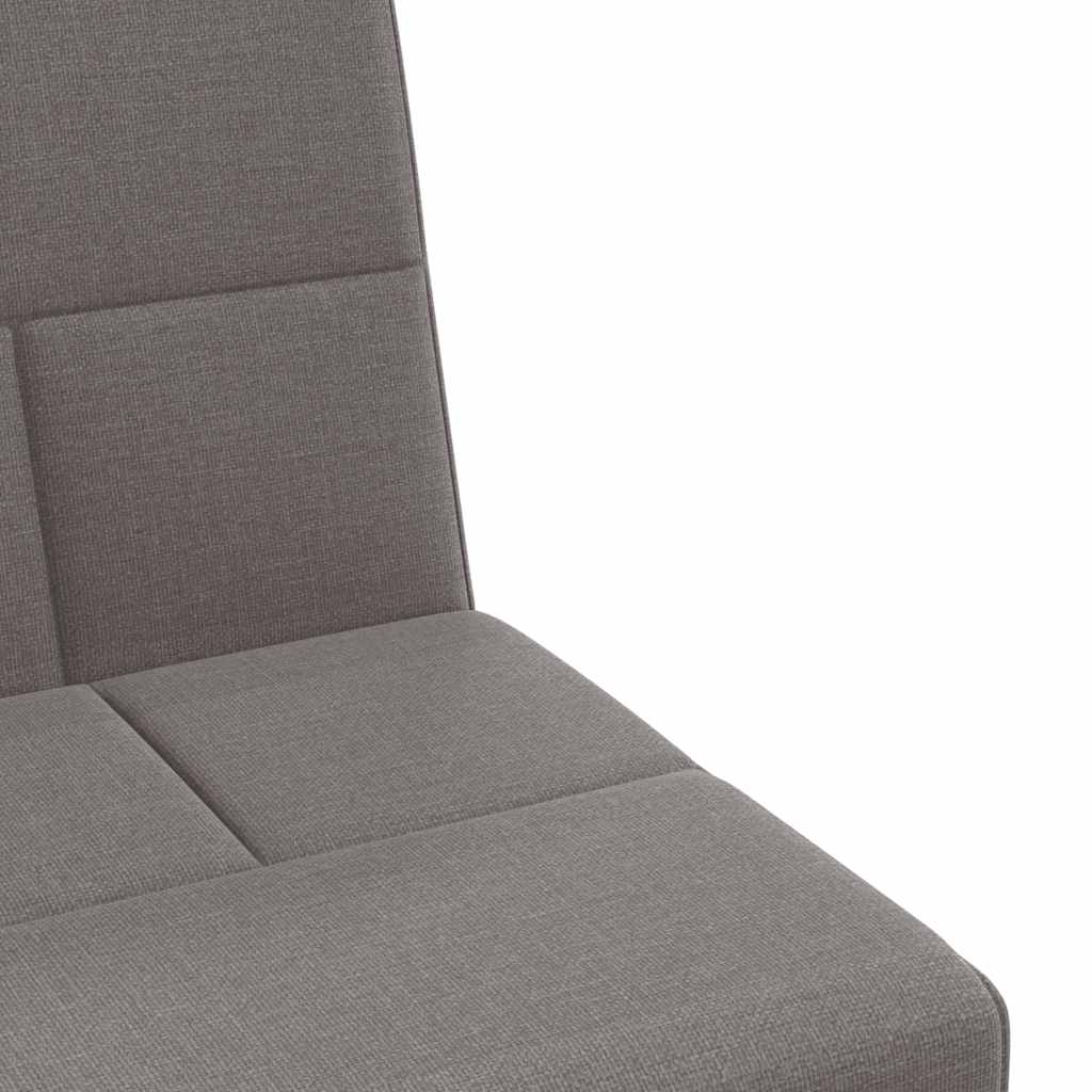 vidaXL Καναπές Κρεβάτι με Ποτηροθήκη Taupe Υφασμάτινος
