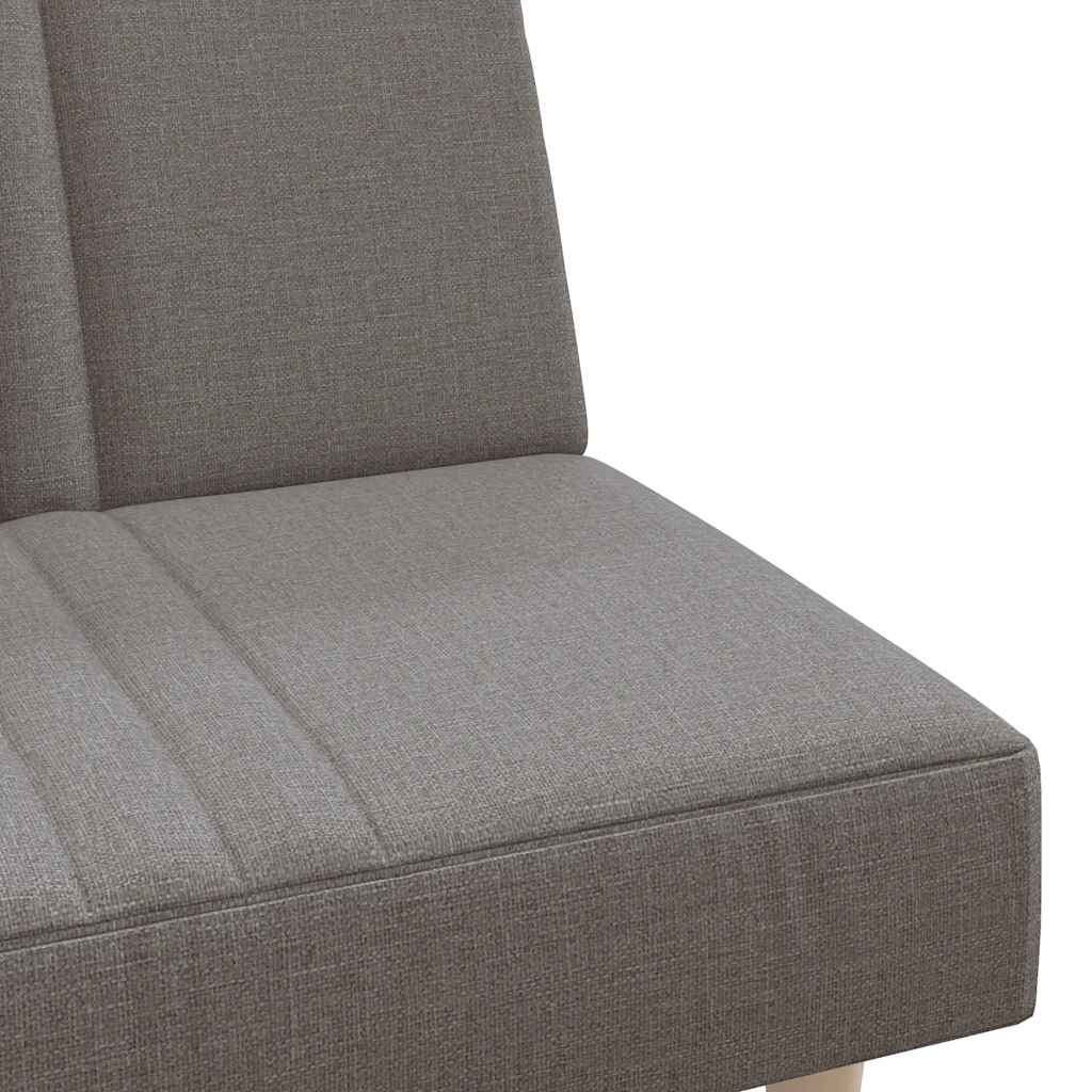 vidaXL Καναπές Κρεβάτι Taupe Υφασμάτινος