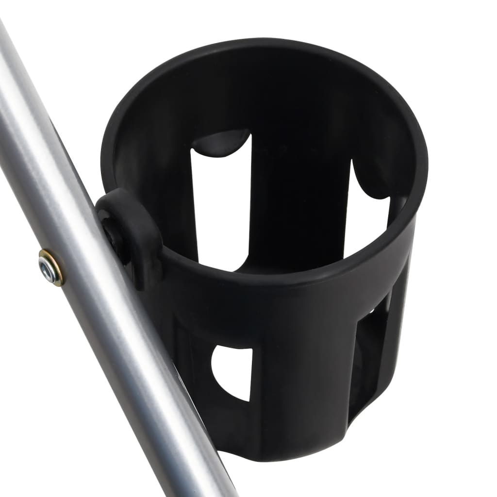 vidaXL Καρότσι Σκύλου Πτυσσόμενο Γκρι 76 x 50 x 100 εκ. Ύφασμα Oxford