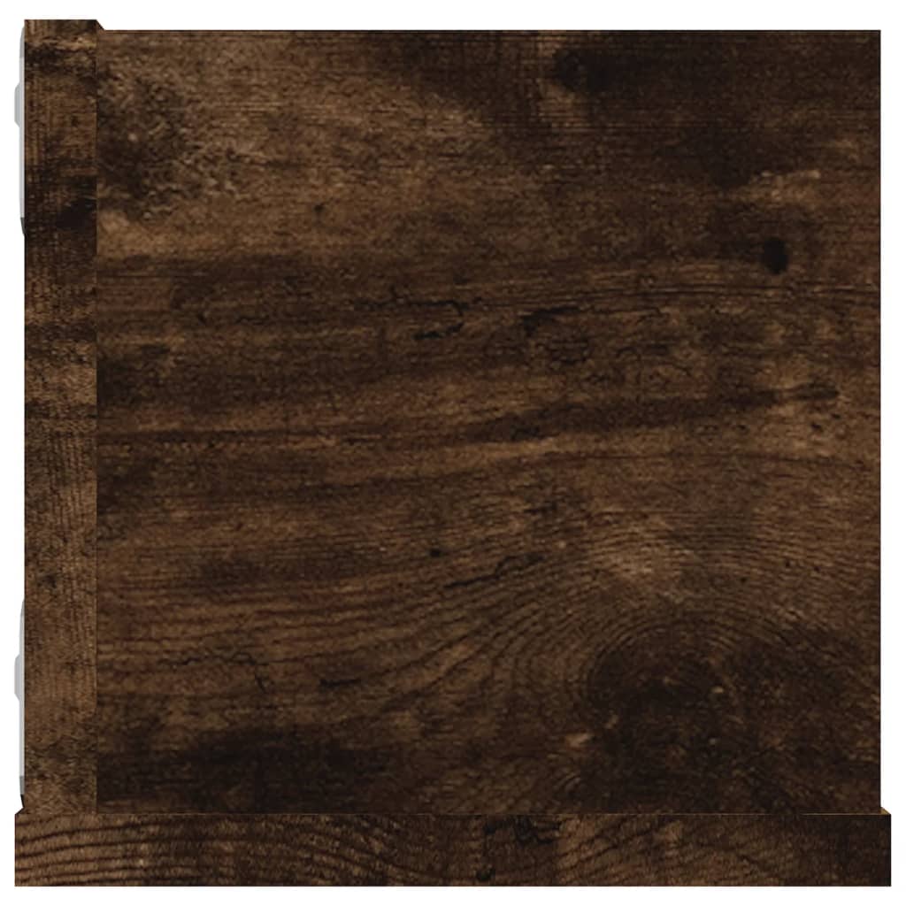 vidaXL Ραφιέρα Τοίχου για CD Καπνιστή Δρυς 100x18x18 εκ. Επεξ. Ξύλο