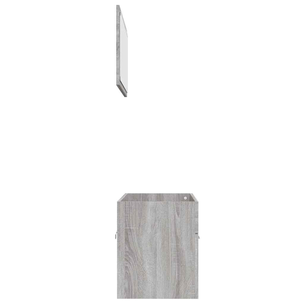 vidaXL Σετ Επίπλων Μπάνιου 2 Τεμαχίων Γκρι sonoma από Τεχν. Ξύλο