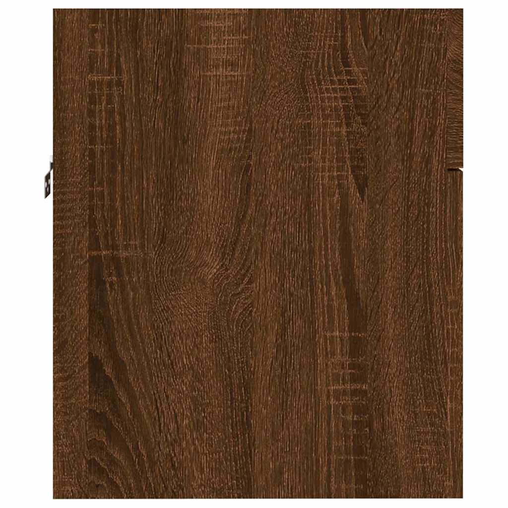 vidaXL Σετ Επίπλων Μπάνιου 2 Τεμαχίων Καφέ Δρυς από Τεχν. Ξύλο