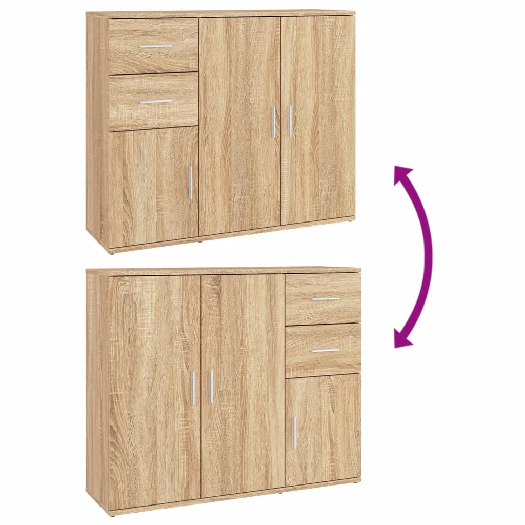vidaXL Συρταριέρα Sonoma Δρυς 91x29,5x75 εκ. Επεξεργασμένο Ξύλο
