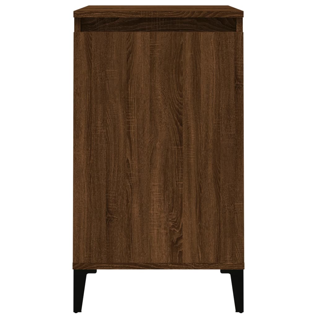 vidaXL Κομοδίνα 2 τεμ. Καφέ Δρυς 40x35x70 εκ. από Επεξεργασμένο Ξύλο