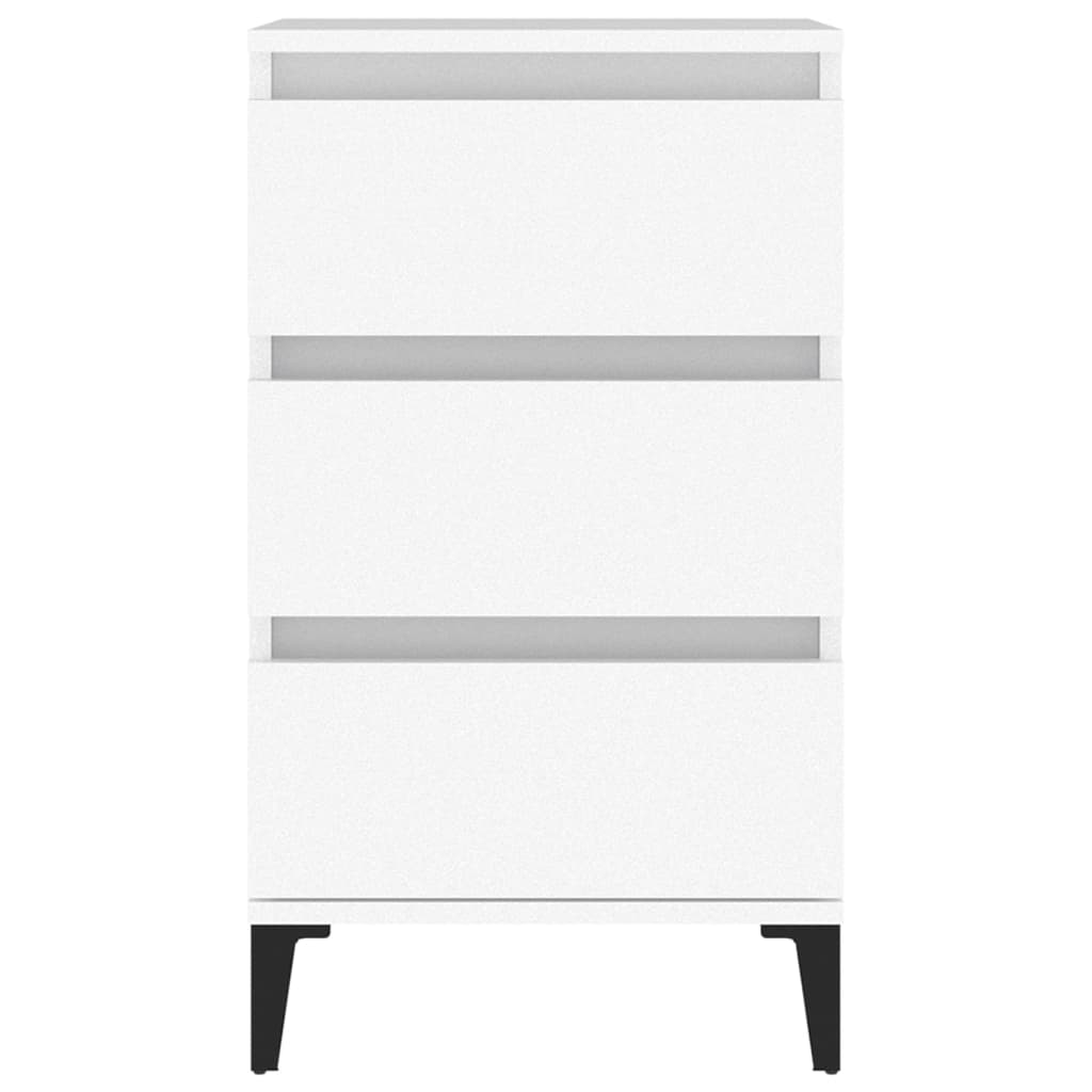 vidaXL Κομοδίνο Λευκό 40 x 35 x 70 εκ. από Επεξεργασμένο Ξύλο