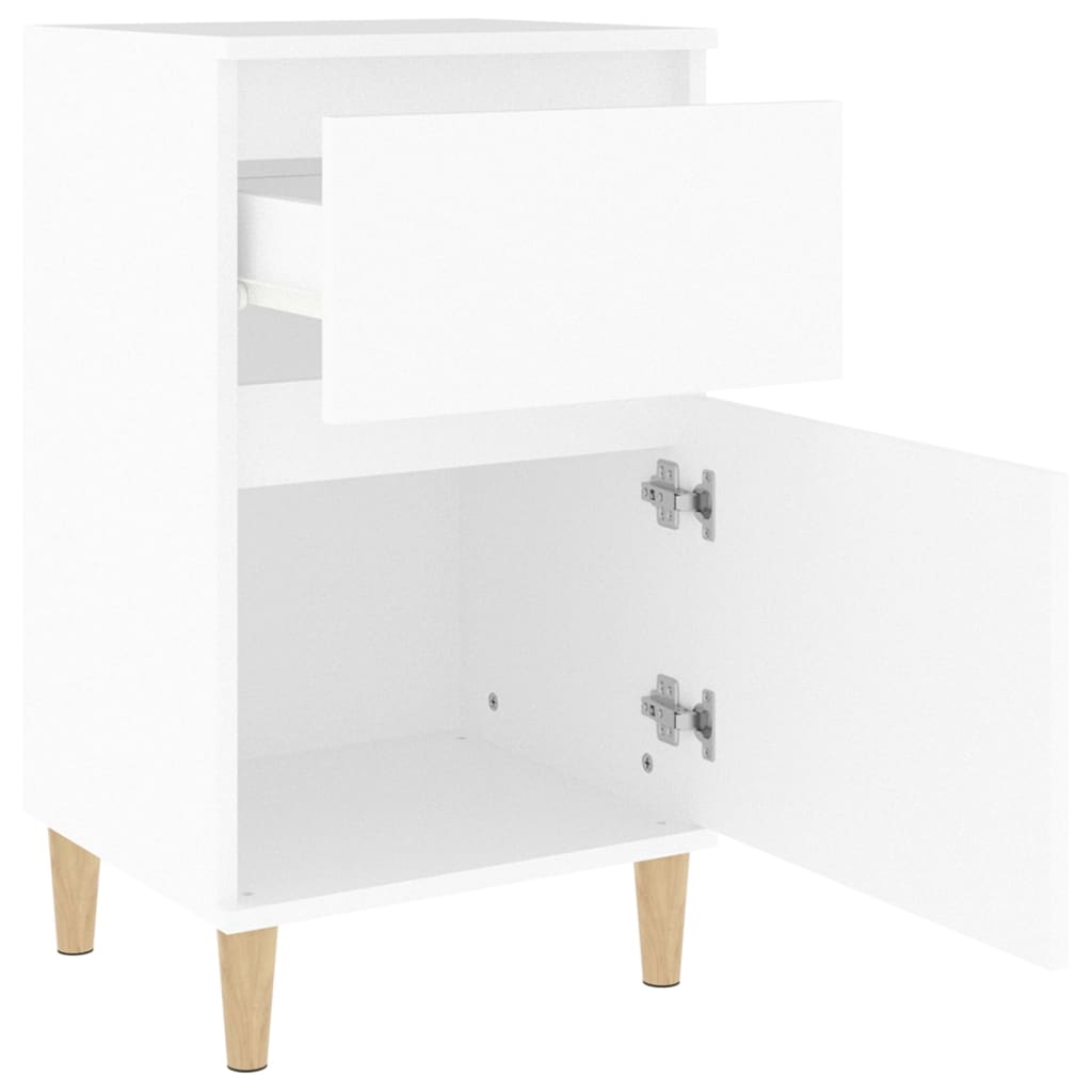 vidaXL Κομοδίνα 2 τεμ. Λευκά 40 x 35 x 70 εκ.