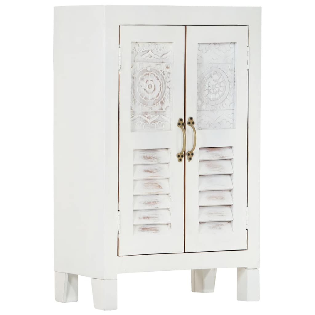 vidaXL Ντουλάπι Λευκό 55 x 30 x 90 εκ. από Μασίφ Ξύλο Ακακίας