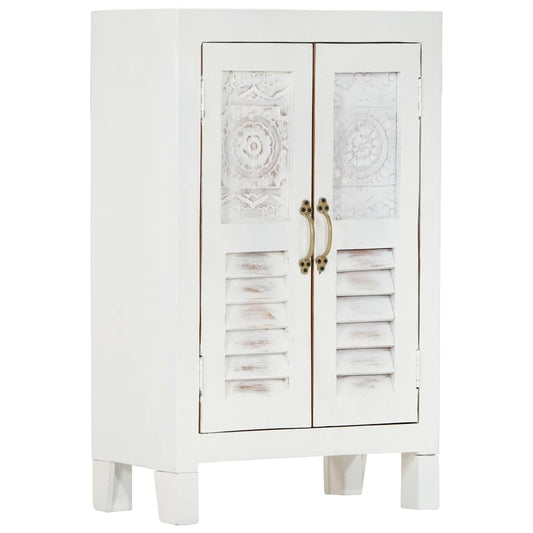 vidaXL Ντουλάπι Λευκό 55 x 30 x 90 εκ. από Μασίφ Ξύλο Ακακίας