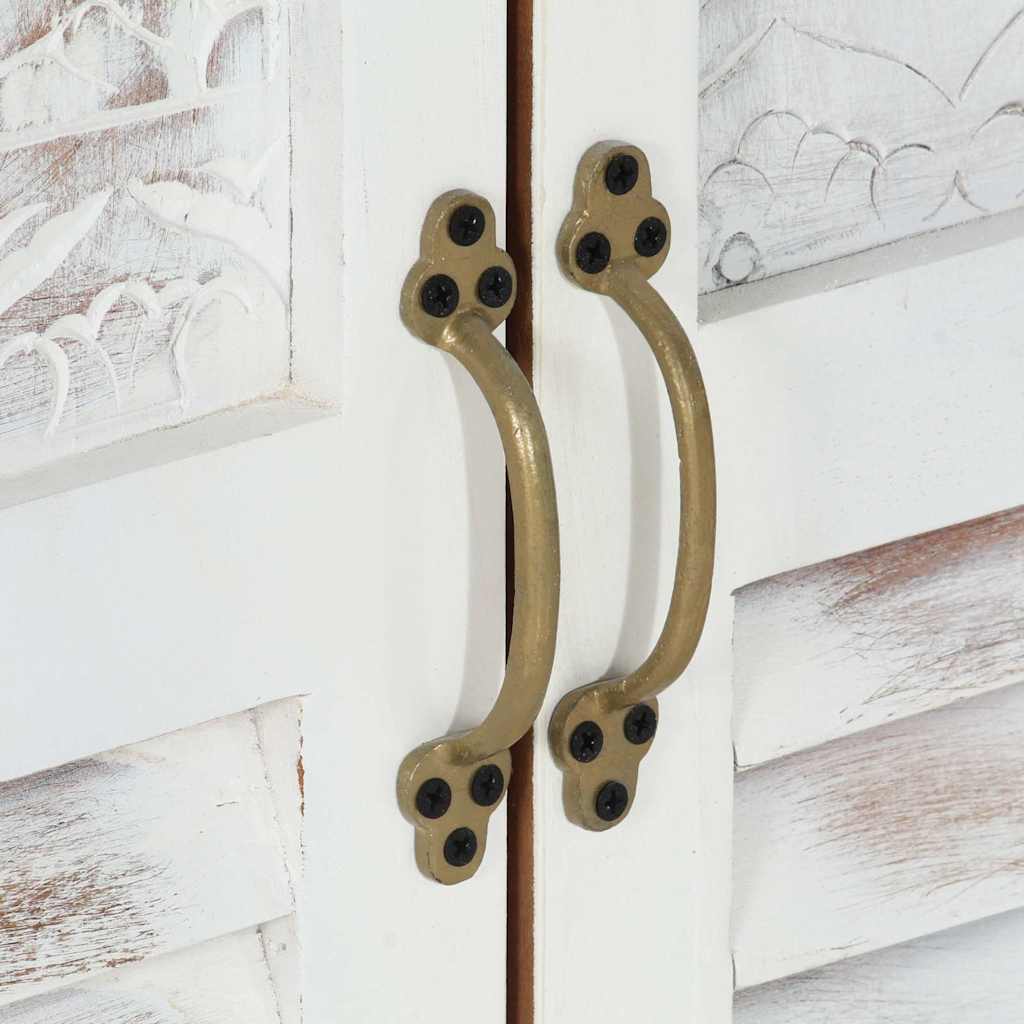 vidaXL Ντουλάπι Λευκό 55 x 30 x 90 εκ. από Μασίφ Ξύλο Ακακίας