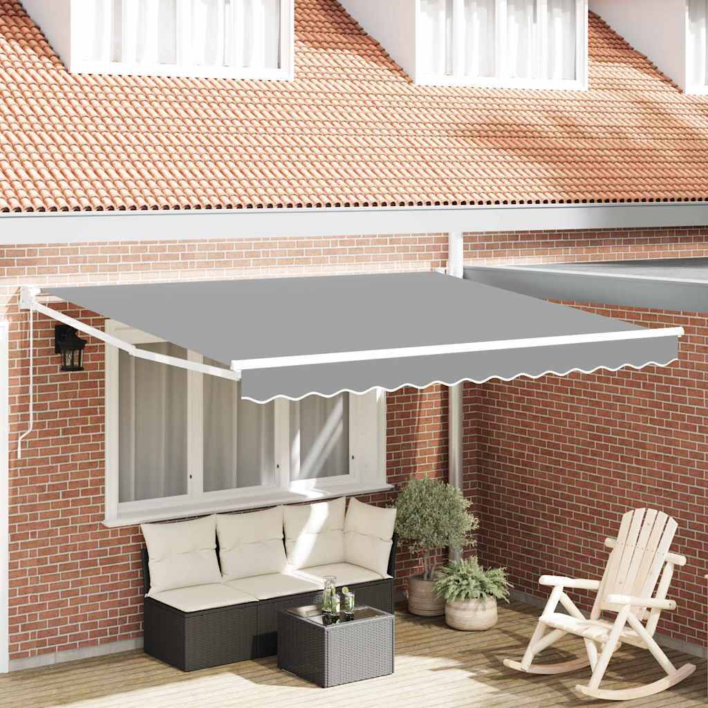 vidaXL Manual Awning Frame 3,5 x 2,5 m Λευκό Powder-Coated Aluminium