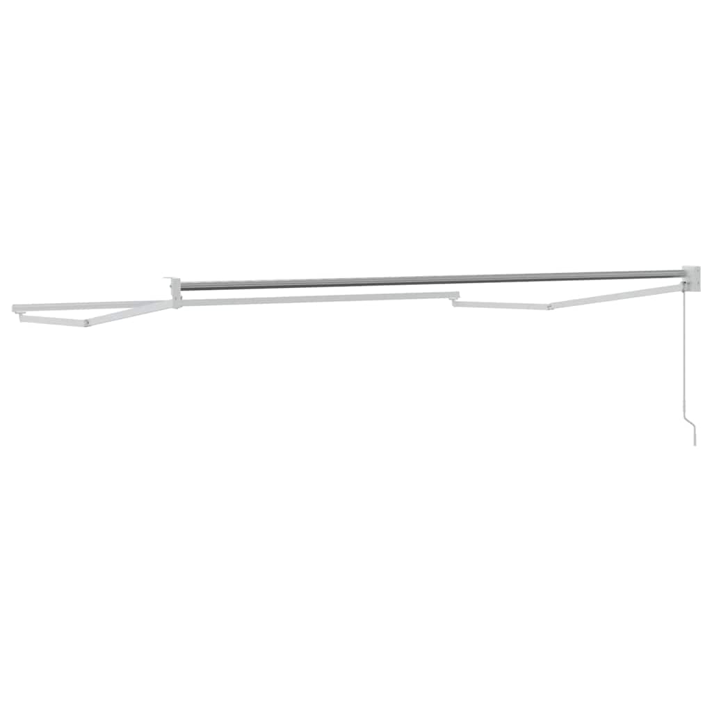 vidaXL Manual Awning Frame 3,5 x 2,5 m Λευκό Powder-Coated Aluminium