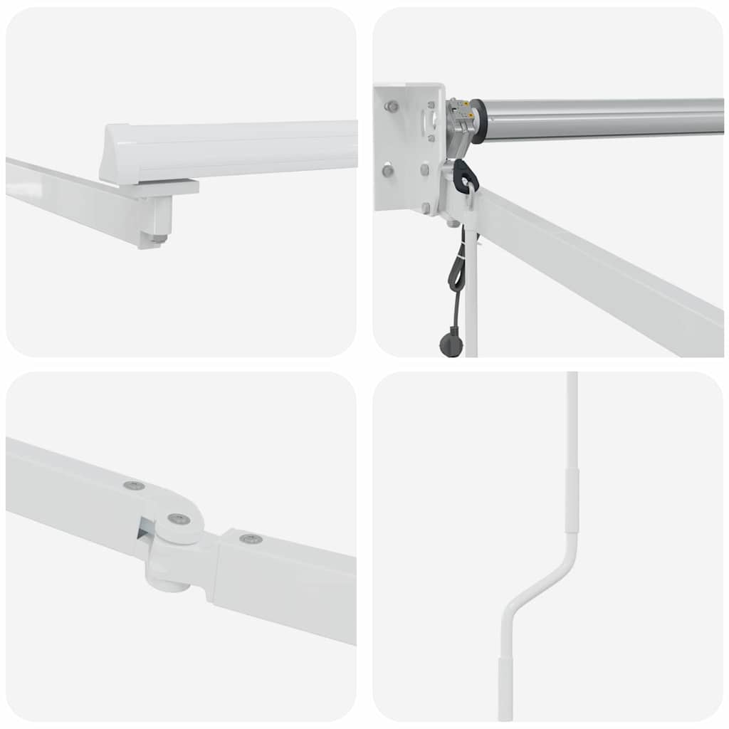 vidaXL Αναδιπλούμενο πλαίσιο τέντας Λευκός 400 x 300 εκ Αλουμίνιο