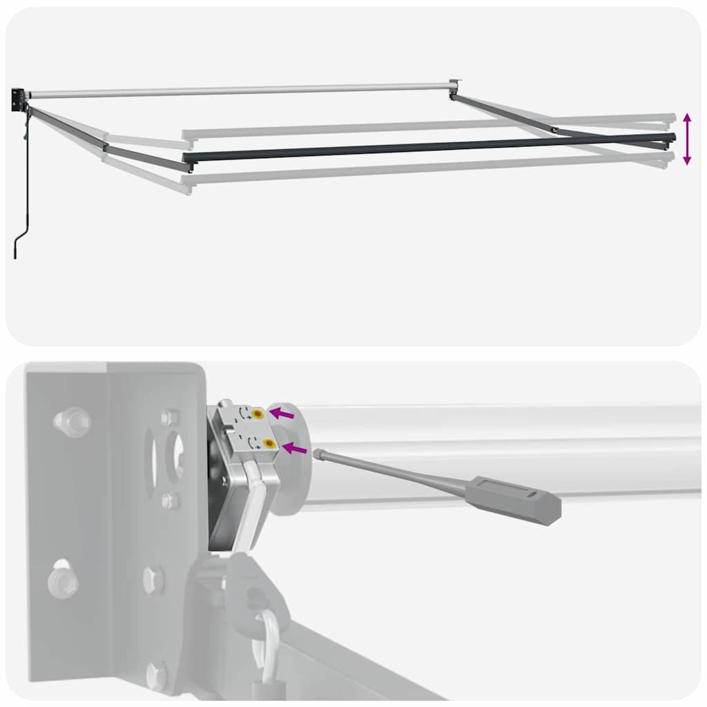 vidaXL Electric Awning Frame 4 x 3 m Ανθρακί