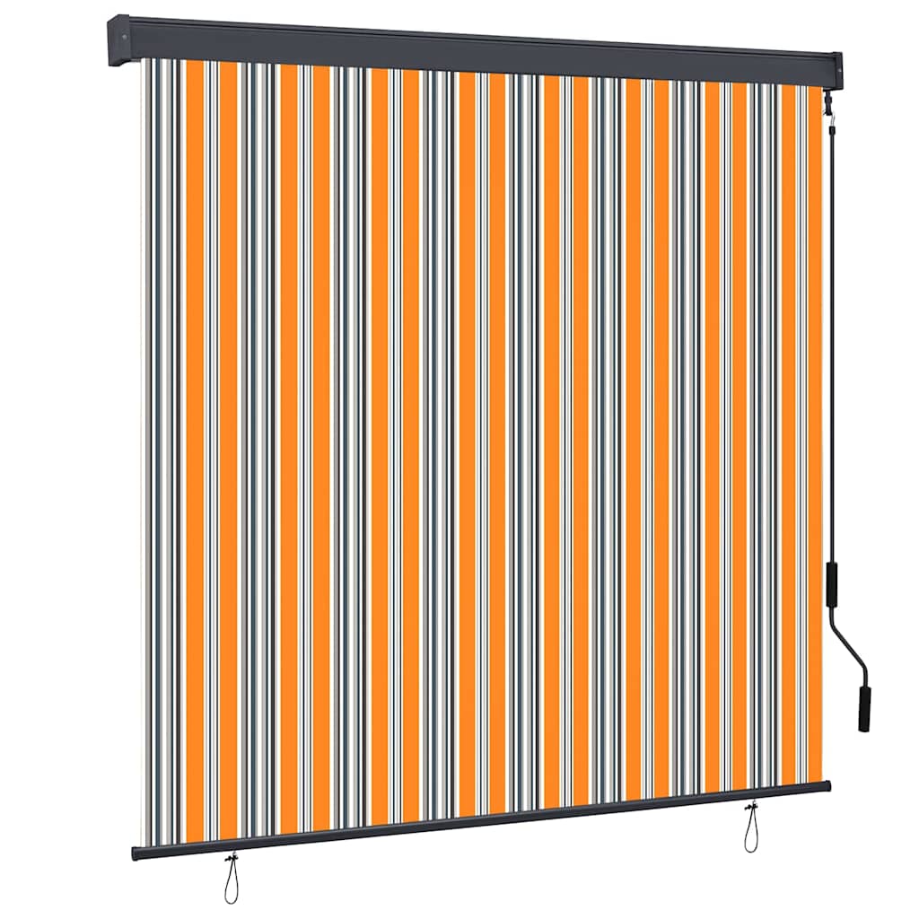 vidaXL Ρόλερ Κίτρινο και Μπλε 180 x 250 cm Ύφασμα και Αλουμίνιο