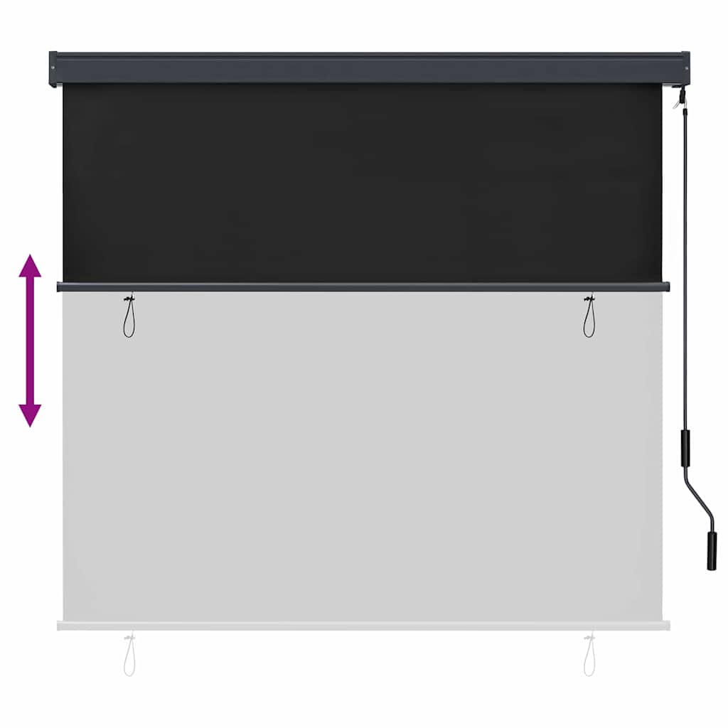 vidaXL Ρόλερ Ανθρακί 180 x 250 cm Ύφασμα και Αλουμίνιο