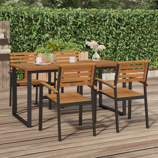 vidaXL Τραπέζι Κήπου Με Πόδια σε Σχήμα U 160x80x75 εκ. Μασίφ Ακακία