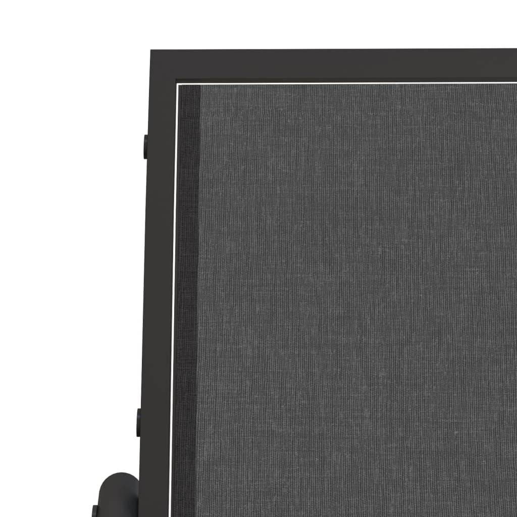 vidaXL Καρέκλα Κουνιστή Μαύρη 61 x 76 x 87 εκ. από Textilene & Ατσάλι
