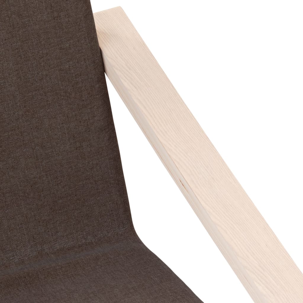 vidaXL Πολυθρόνα Relax Σκούρο Καφέ Υφασμάτινη