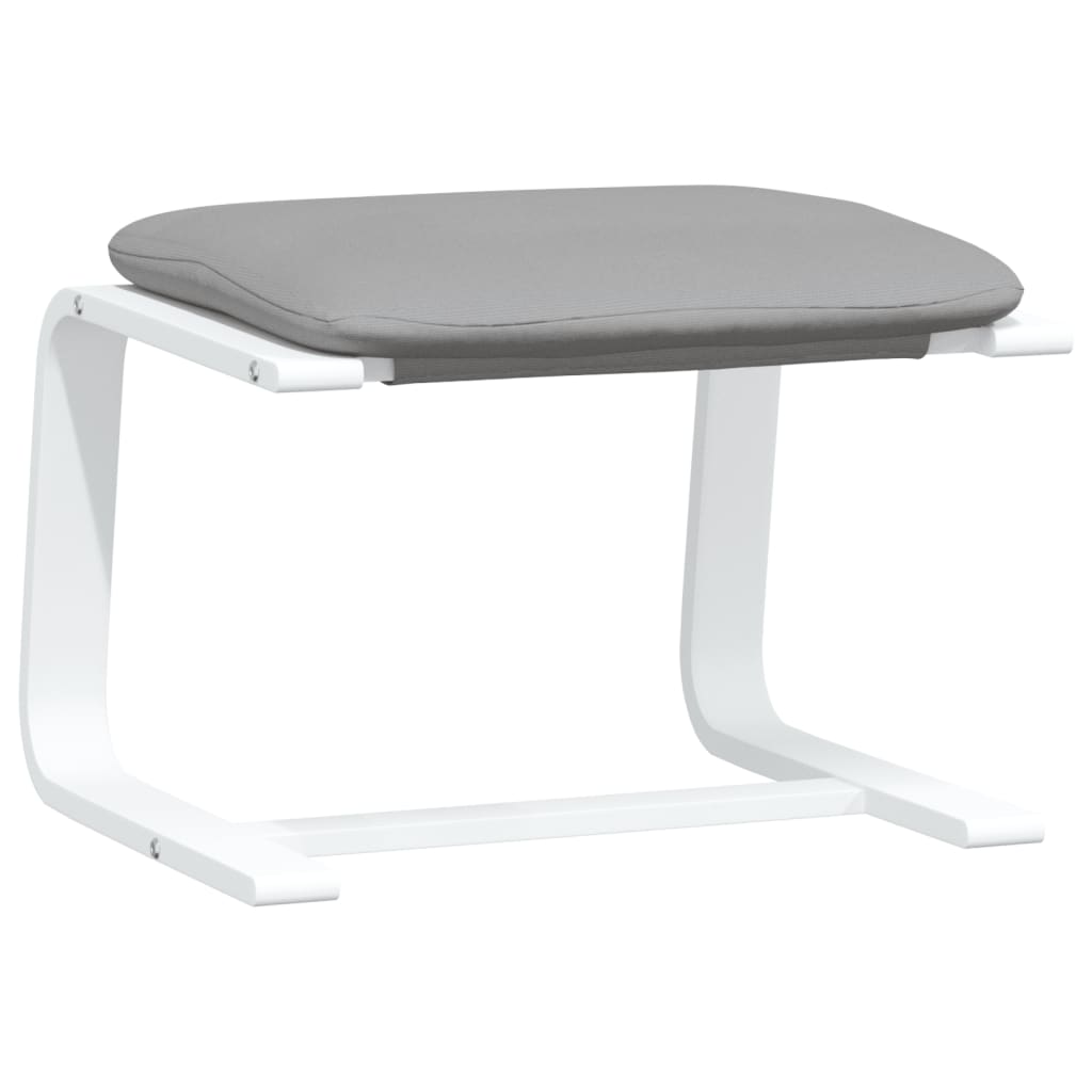 vidaXL Υποπόδιο Ανοιχτό Γκρι 51 x 41 x 40 εκ. Υφασμάτινο