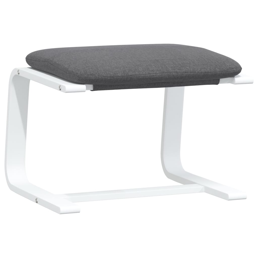vidaXL Υποπόδιο Σκούρο Γκρι 51 x 41 x 40 εκ. Υφασμάτινο
