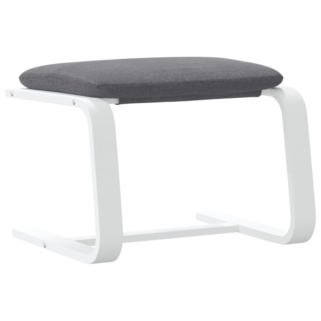 vidaXL Υποπόδιο Σκούρο Γκρι 51 x 41 x 40 εκ. Υφασμάτινο