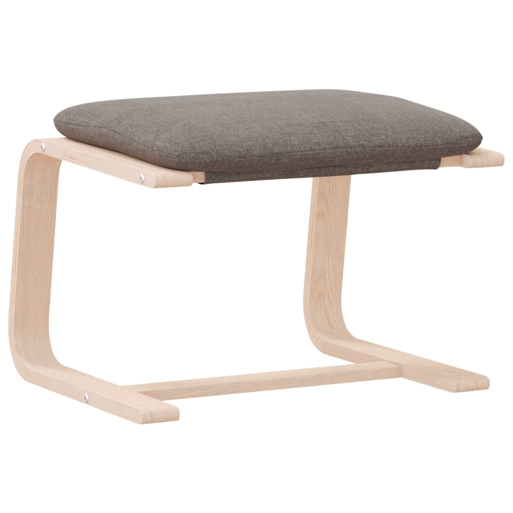 vidaXL Υποπόδιο Taupe 51 x 41 x 40 εκ. Υφασμάτινο