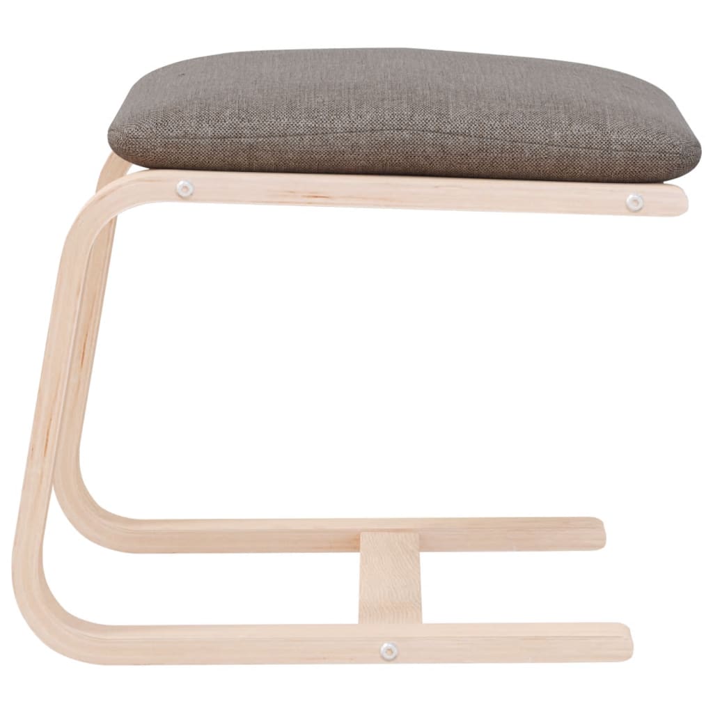 vidaXL Υποπόδιο Taupe 51 x 41 x 40 εκ. Υφασμάτινο
