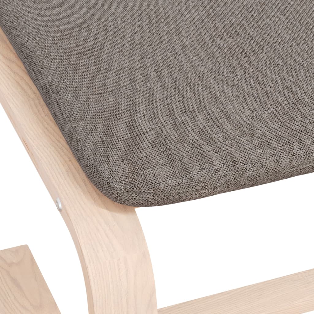 vidaXL Υποπόδιο Taupe 51 x 41 x 40 εκ. Υφασμάτινο