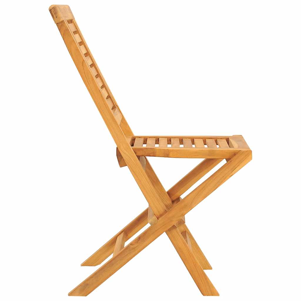 vidaXL Καρέκλες Κήπου Πτυσσόμενες 4 τεμ. 47x63x90 εκ. Μασίφ Ξύλο Teak