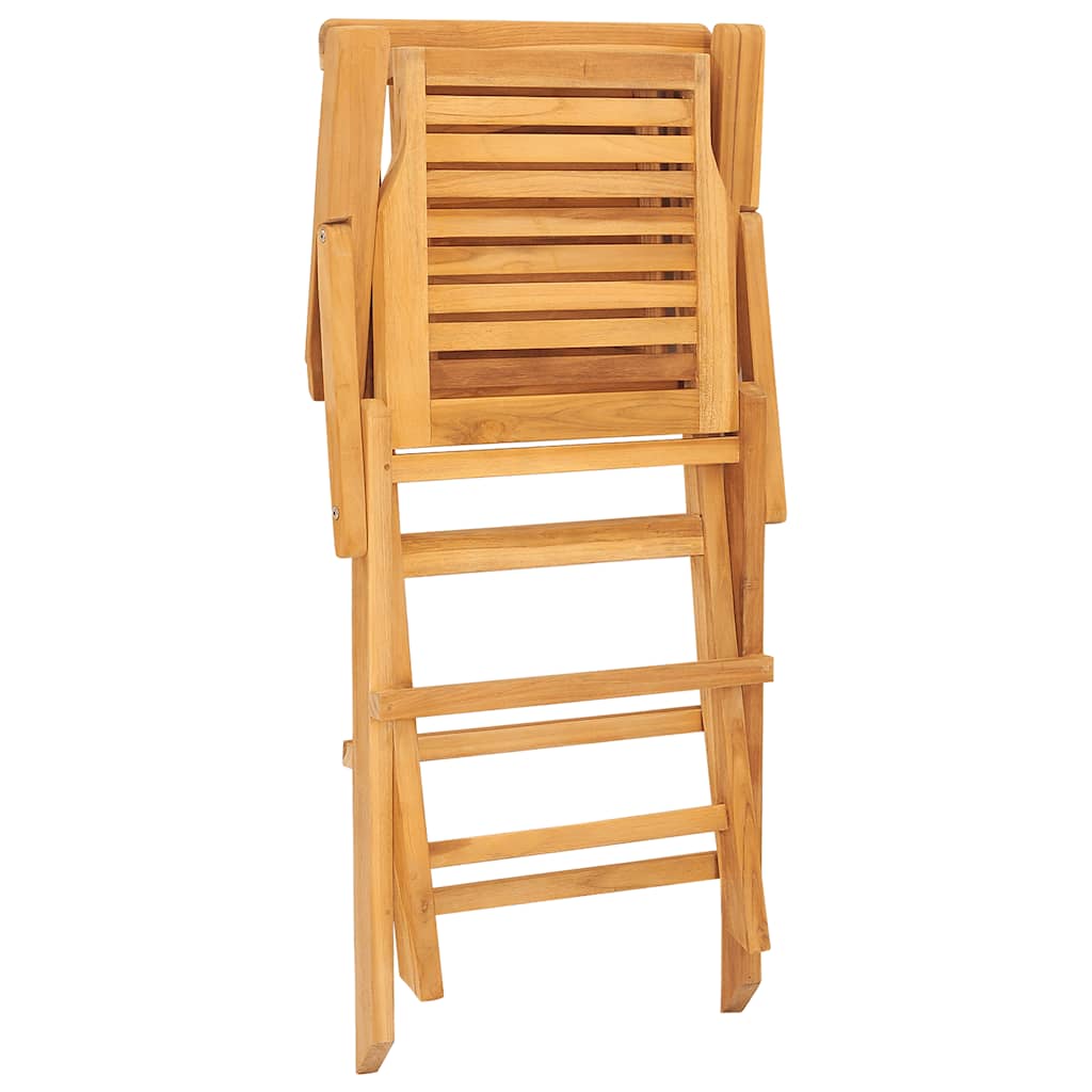 vidaXL Καρέκλες Κήπου Πτυσσόμενες 8 τεμ. 56x63x90 εκ. Μασίφ Ξύλο Teak