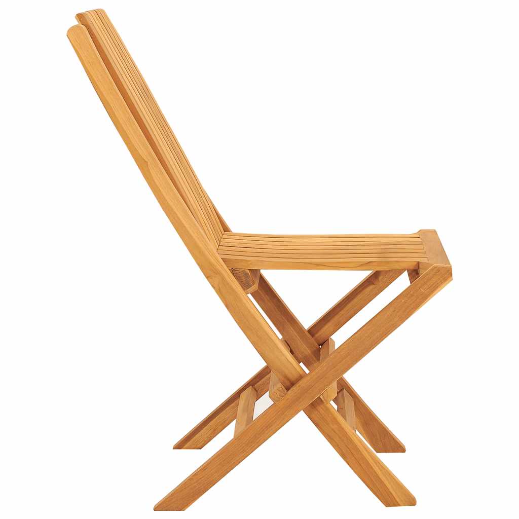 vidaXL Καρέκλες Κήπου Πτυσσόμενες 4 τεμ. 47x47x89 εκ. Μασίφ Ξύλο Teak