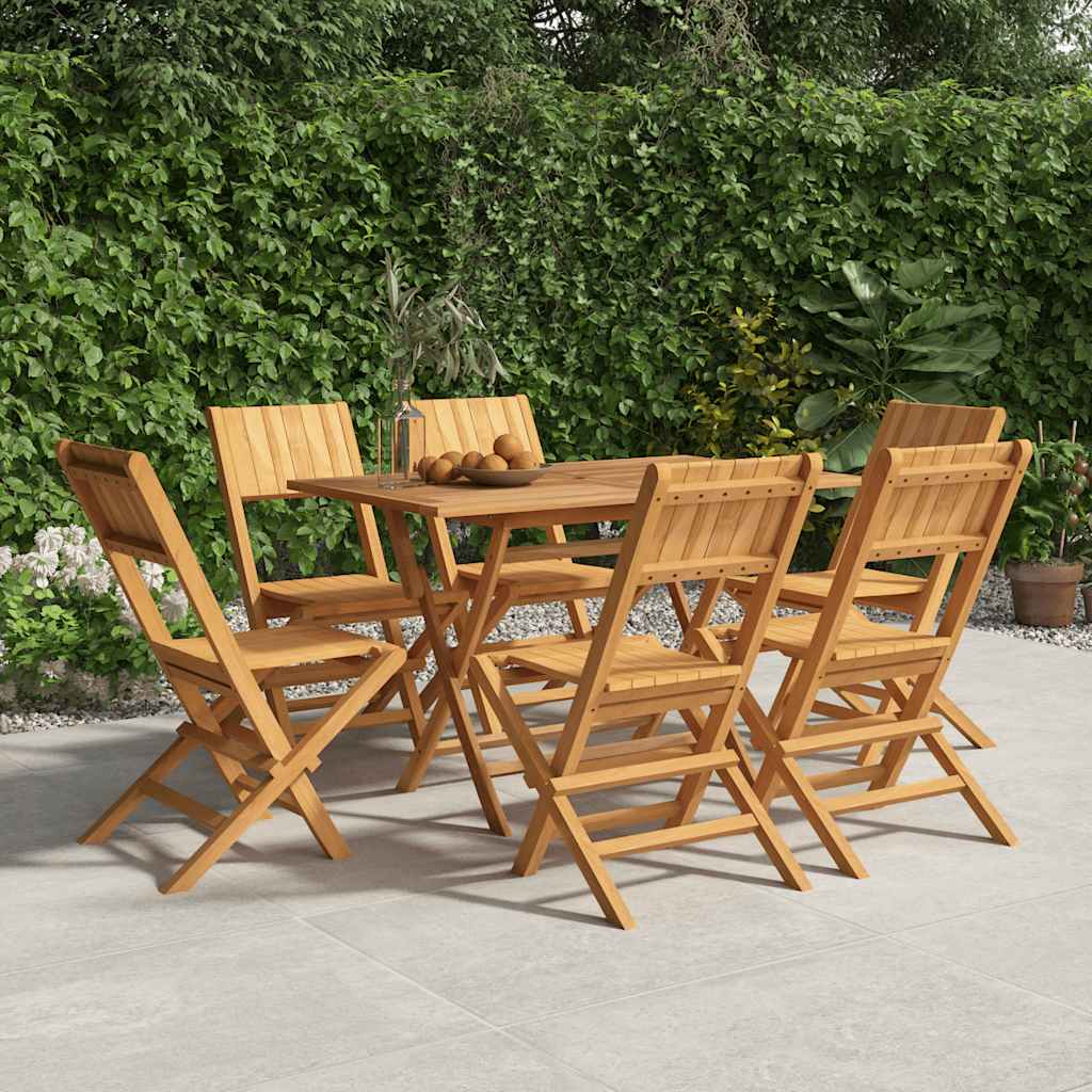 vidaXL Καρέκλες Κήπου Πτυσσόμενες 6 τεμ. 47x61x90 εκ. Μασίφ Ξύλο Teak