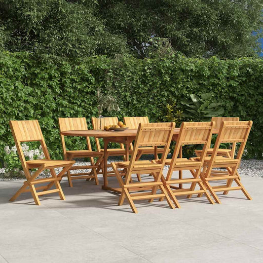 vidaXL Καρέκλες Κήπου Πτυσσόμενες 8 τεμ. 47x61x90 εκ. Μασίφ Ξύλο Teak