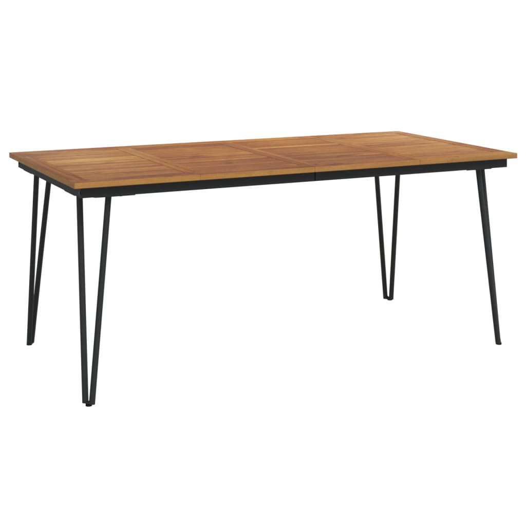 vidaXL Σετ Τραπεζαρίας Κήπου 7 Τεμαχίων Μασίφ Ξύλο Ακακίας / Μέταλλο