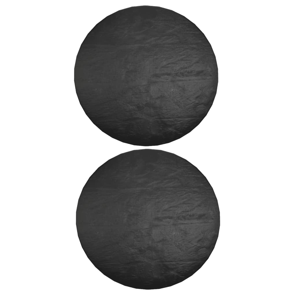 vidaXL Καλύμματα Επίπλων Κήπου 2 τεμ. 6 Κρίκοι Στρογγυλά Ø125 x 75 εκ.