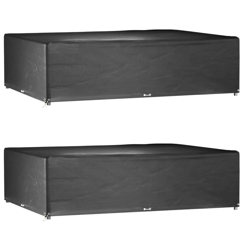 vidaXL Κάλυμμα Επίπλων Κήπου 2 τεμ. Ορθογ. με 16 Κρίκους 300x200x75εκ.