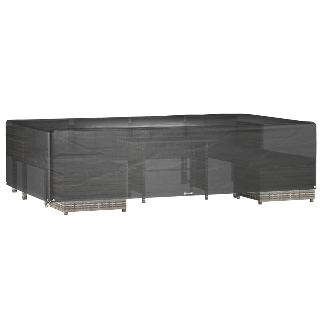 vidaXL Καλύμματα Επίπλων Κήπου 2 τεμ με 12 Κρίκους Ορθ. 315x180x75 εκ.