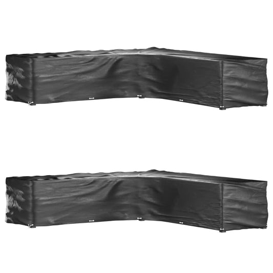 vidaXL Καλύμματα Επίπλων Σχήμα Γ με 20 Κρίκους 2 τεμ. 300x300x70 εκ.