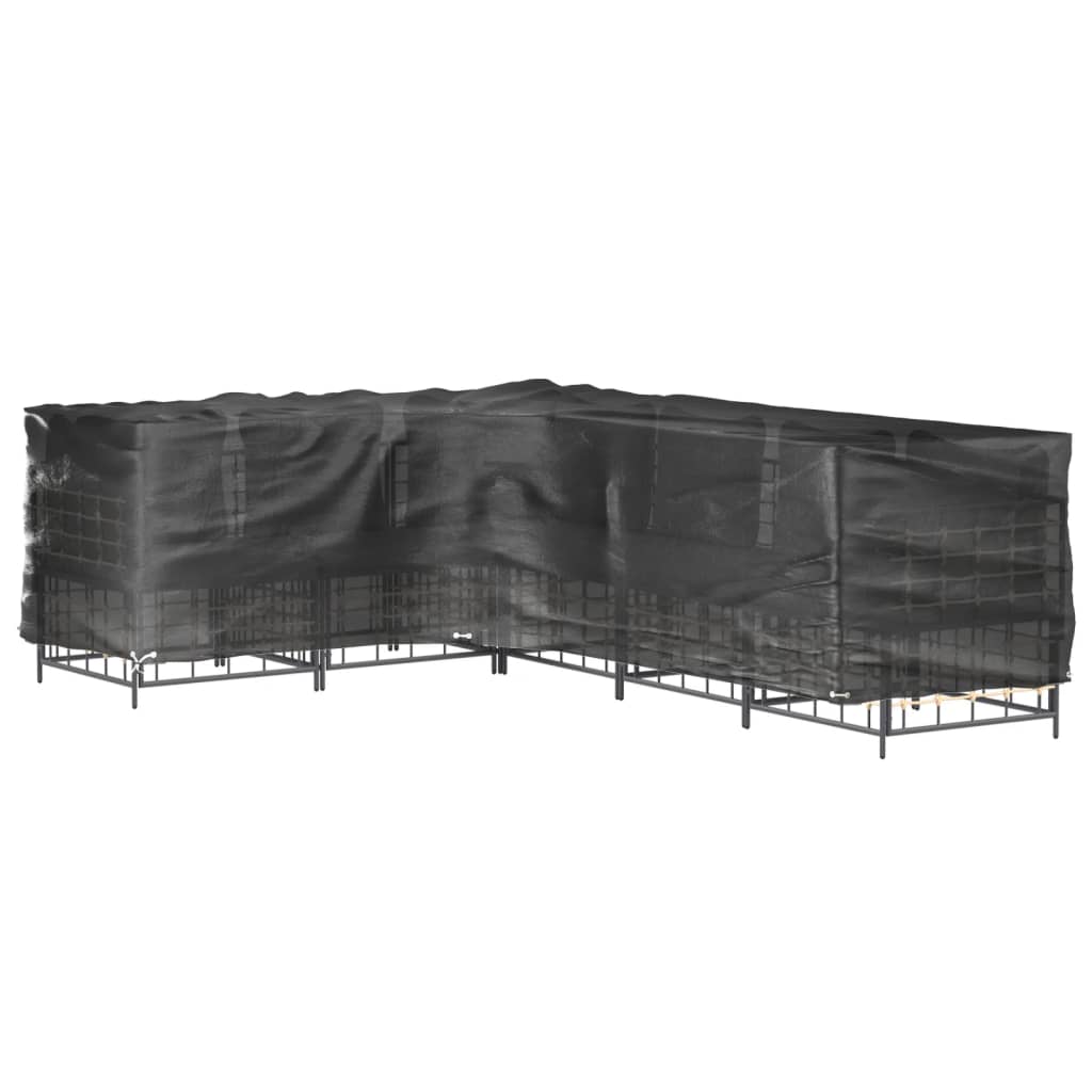 vidaXL Καλύμματα Επίπλων Σχήμα Γ με 16 Κρίκους 2 τεμ. 210x260x80 εκ.