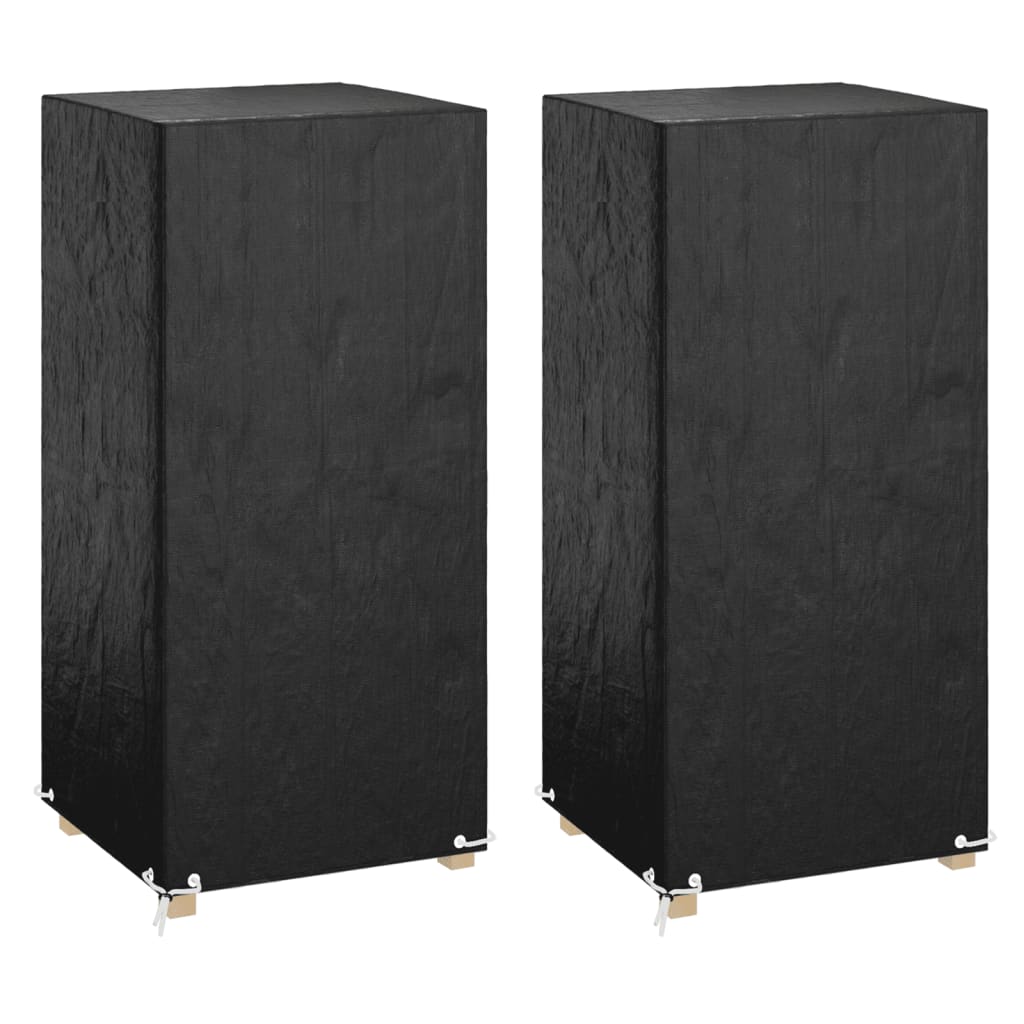 vidaXL Καλύμματα Καρέκλας με 8 Κρίκους 2 τεμ. 75x70x140 εκ Πολυαιθ.