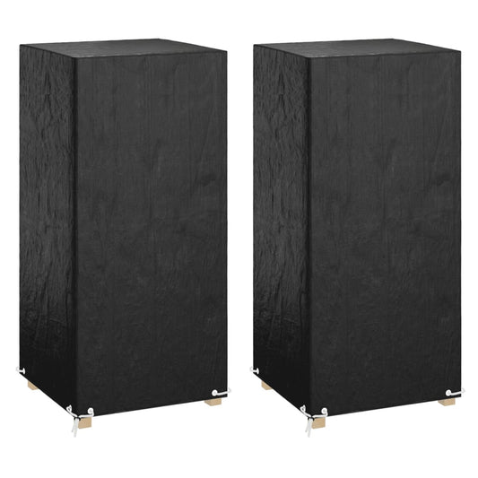 vidaXL Καλύμματα Καρέκλας με 8 Κρίκους 2 τεμ. 75x70x140 εκ Πολυαιθ.