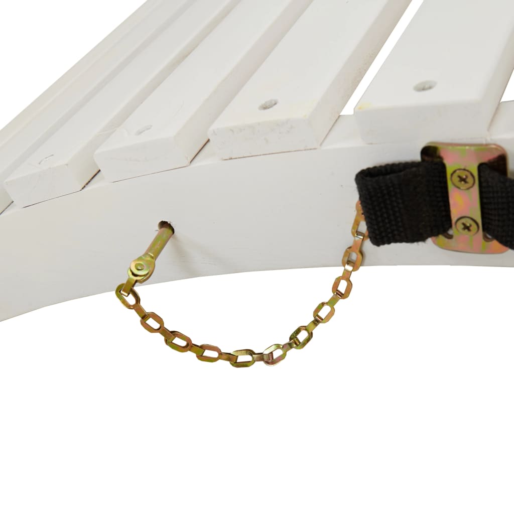 vidaXL Ξαπλώστρες 2 τεμ. Λευκές 184x55x64 εκ. από Μασίφ Ξύλο Ακακίας